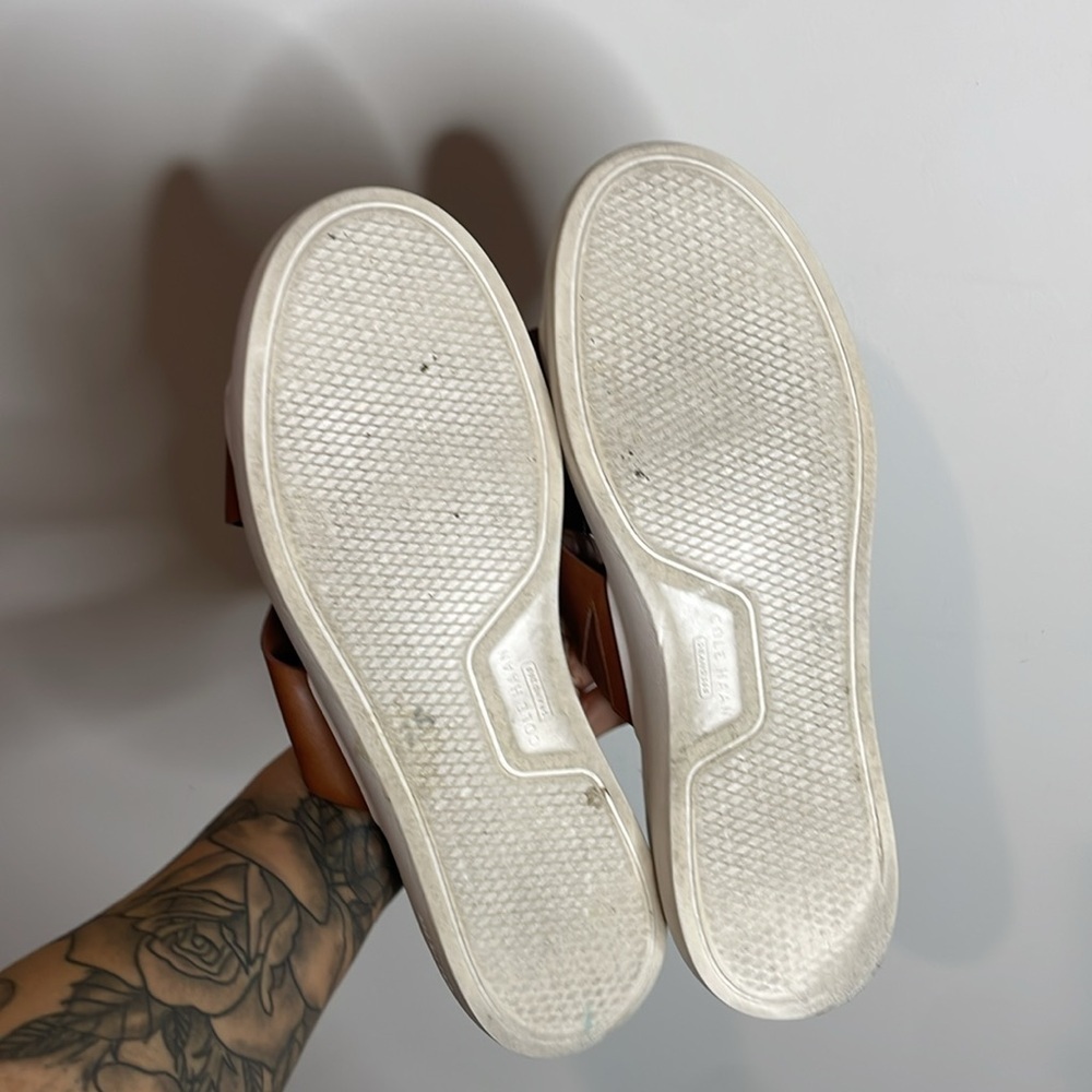 Cole Haan | Women’s Grandpro Leather Crisscross Slides Size 11 - Picture 6 of 7